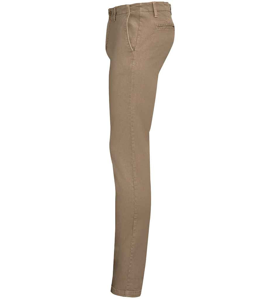 SOL'S Jules Chino Trousers in by SOL'S — Custom branded clothing by Print Press, featuring premium embroidery produced in our specialist print lab in the UK.
