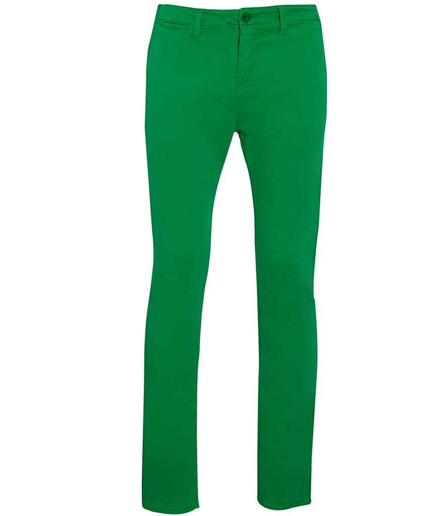 SOL'S Jules Chino Trousers in Kelly Green by SOL'S — Custom branded clothing by Print Press, featuring premium embroidery produced in our specialist print lab in the UK.