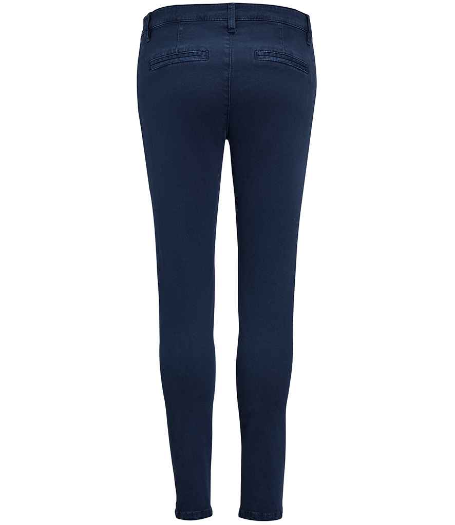 SOL'S Ladies Jules Chino Trousers in by SOL'S — Custom branded clothing by Print Press, featuring premium embroidery produced in our specialist print lab in the UK.