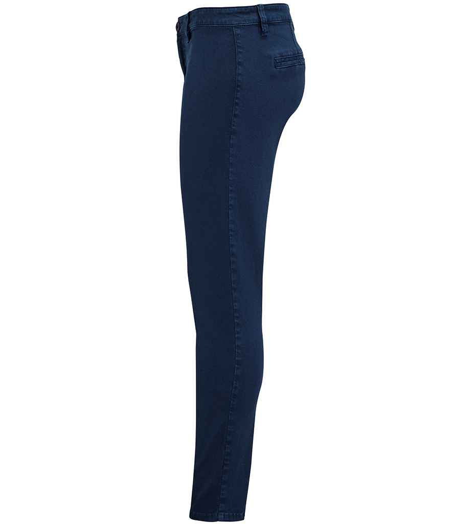 SOL'S Ladies Jules Chino Trousers in by SOL'S — Custom branded clothing by Print Press, featuring premium embroidery produced in our specialist print lab in the UK.