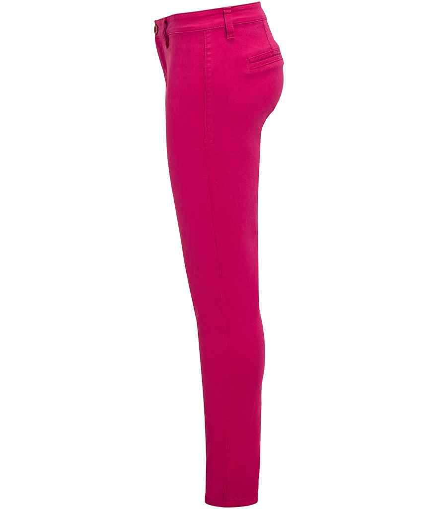 SOL'S Ladies Jules Chino Trousers in by SOL'S — Custom branded clothing by Print Press, featuring premium embroidery produced in our specialist print lab in the UK.