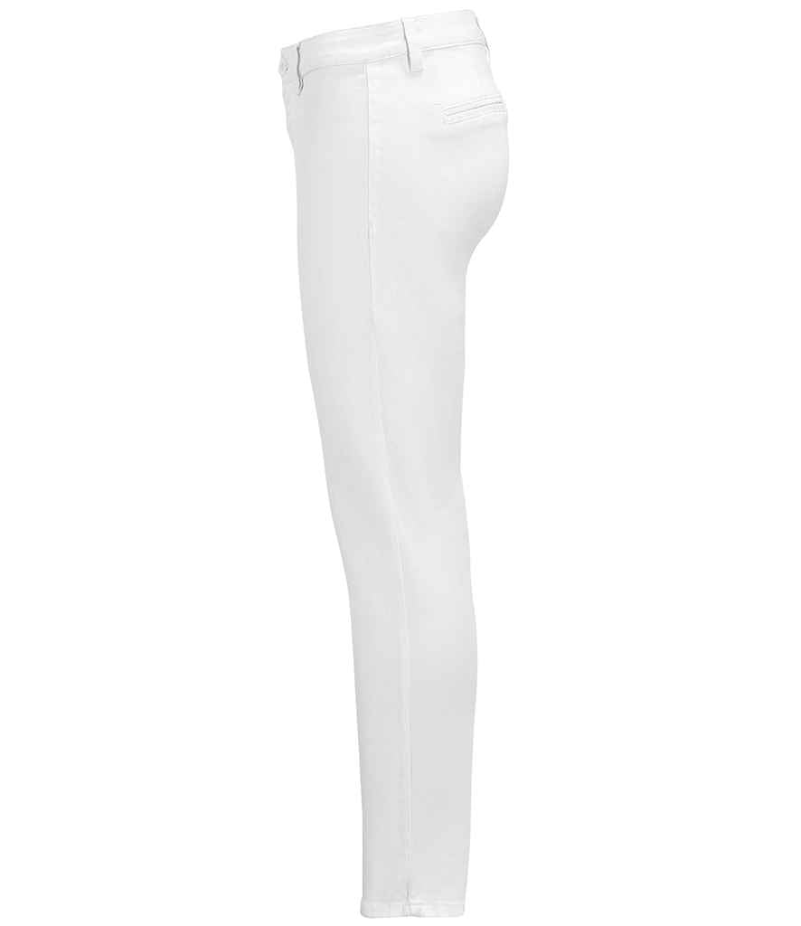 SOL'S Ladies Jules Chino Trousers in by SOL'S — Custom branded clothing by Print Press, featuring premium embroidery produced in our specialist print lab in the UK.