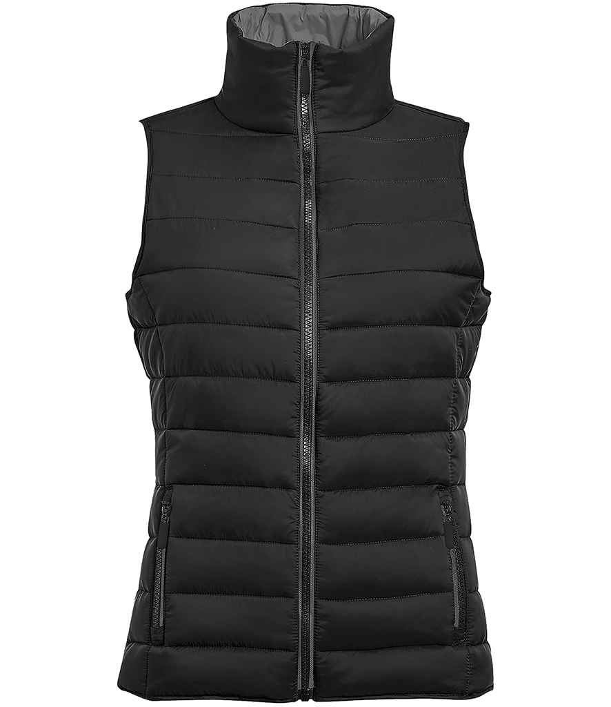 SOL'S Ladies Wave Bodywarmer in Black by SOL'S — Custom branded clothing by Print Press, featuring premium embroidery produced in our specialist print lab in the UK.