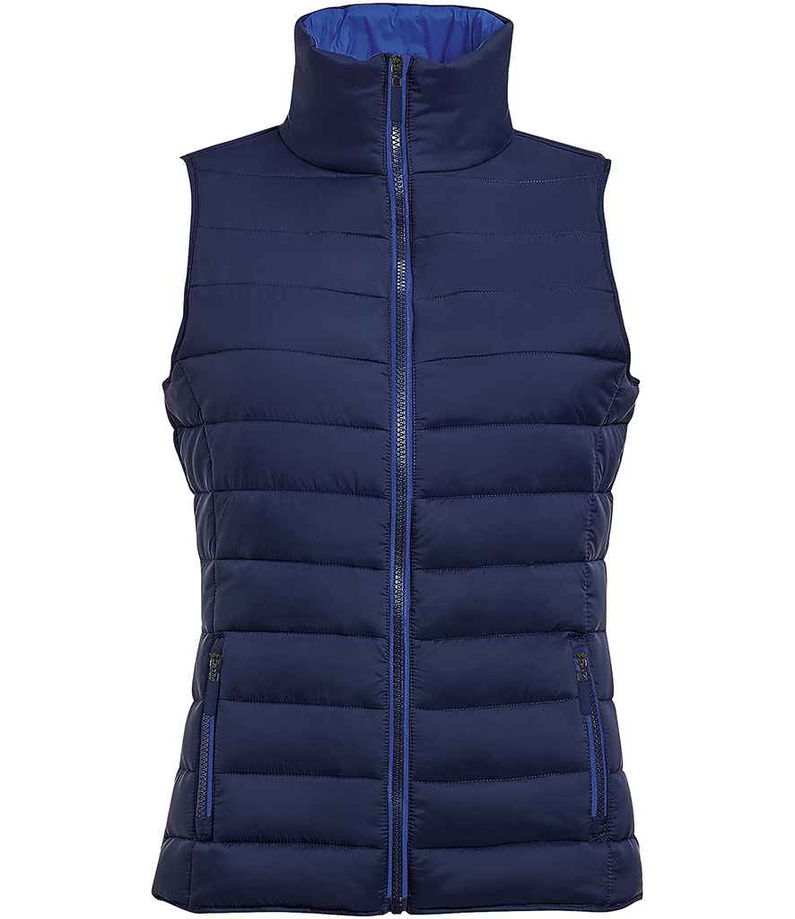SOL'S Ladies Wave Bodywarmer in Navy by SOL'S — Custom branded clothing by Print Press, featuring premium embroidery produced in our specialist print lab in the UK.