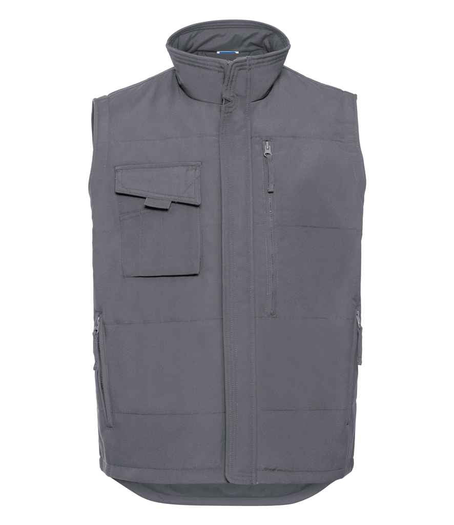 Russell Gilet in Convoy Grey by Russell — Custom branded clothing by Print Press, featuring premium embroidery produced in our specialist print lab in the UK.