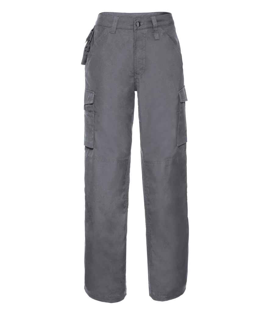 Russell Heavy Duty Work Trousers in by Russell — Custom branded clothing by Print Press, featuring premium embroidery produced in our specialist print lab in the UK.