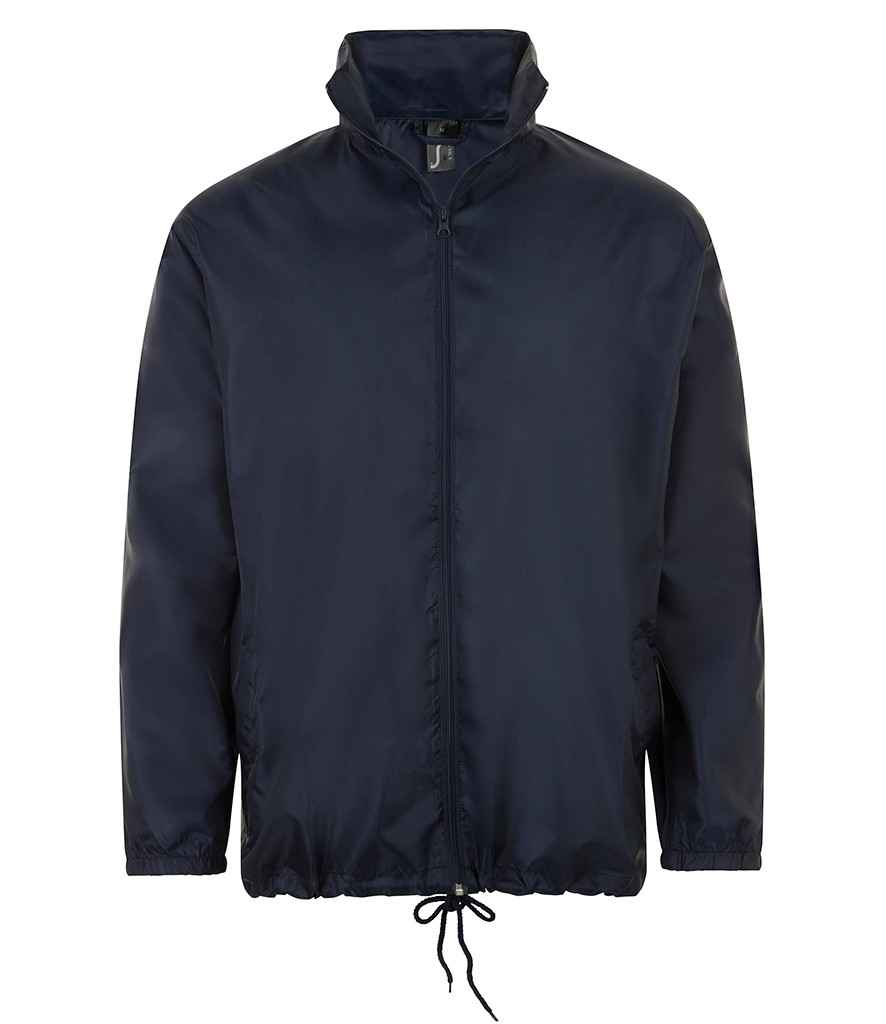 SOL'S Unisex Shift Windbreaker Jacket in French Navy by SOL'S — Custom branded clothing by Print Press, featuring premium embroidery produced in our specialist print lab in the UK.