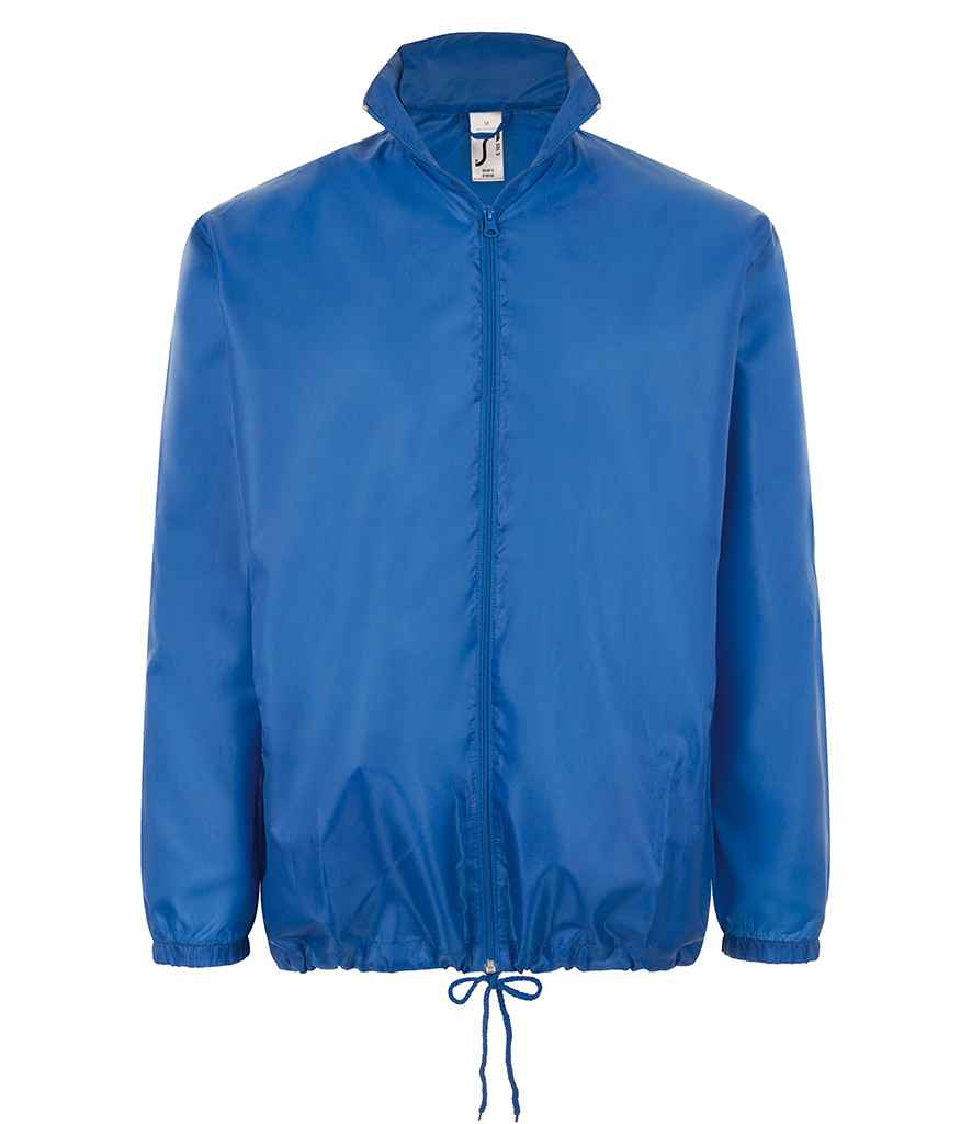SOL'S Unisex Shift Windbreaker Jacket in Royal Blue by SOL'S — Custom branded clothing by Print Press, featuring premium embroidery produced in our specialist print lab in the UK.