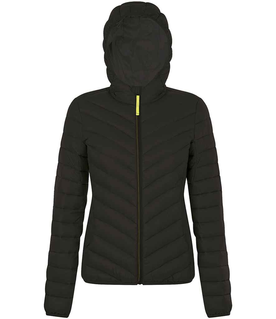 SOL'S Ladies Ray Padded Jacket in Black by SOL'S — Custom branded clothing by Print Press, featuring premium embroidery produced in our specialist print lab in the UK.