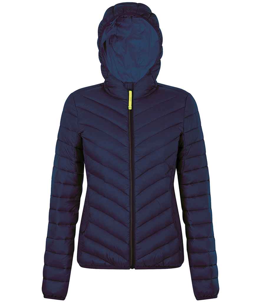 SOL'S Ladies Ray Padded Jacket in French Navy by SOL'S — Custom branded clothing by Print Press, featuring premium embroidery produced in our specialist print lab in the UK.