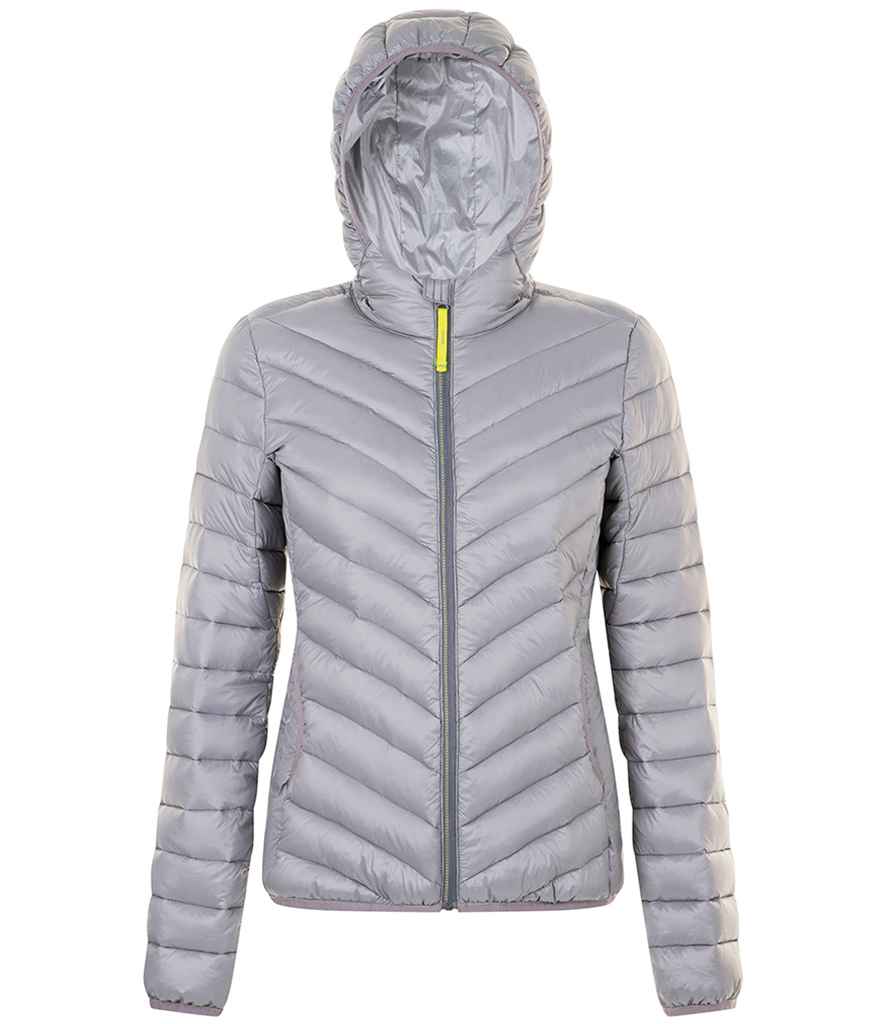 SOL'S Ladies Ray Padded Jacket in Metal Grey by SOL'S — Custom branded clothing by Print Press, featuring premium embroidery produced in our specialist print lab in the UK.