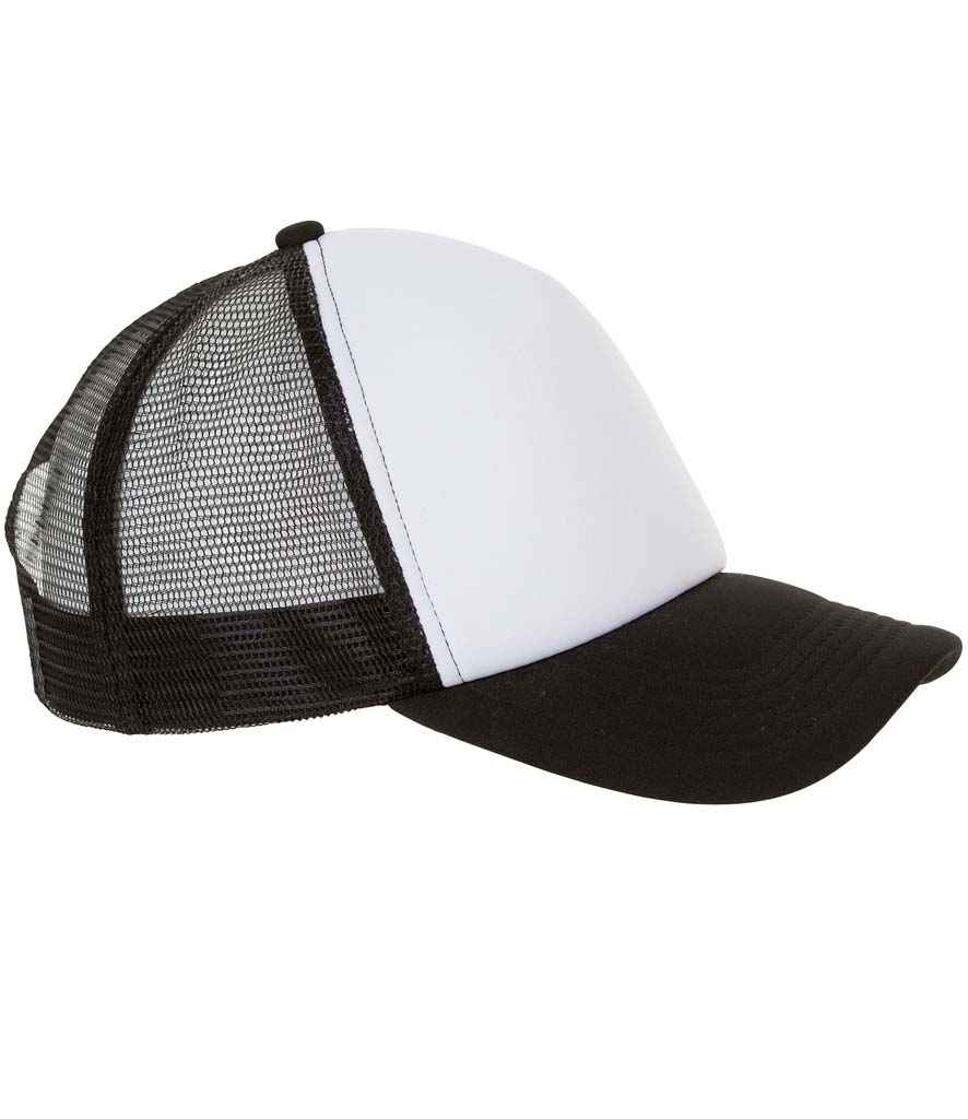 SOL'S Bubble Contrast Cap in ONE White Black by SOL'S — Custom branded clothing by Print Press, featuring premium embroidery produced in our specialist print lab in the UK.