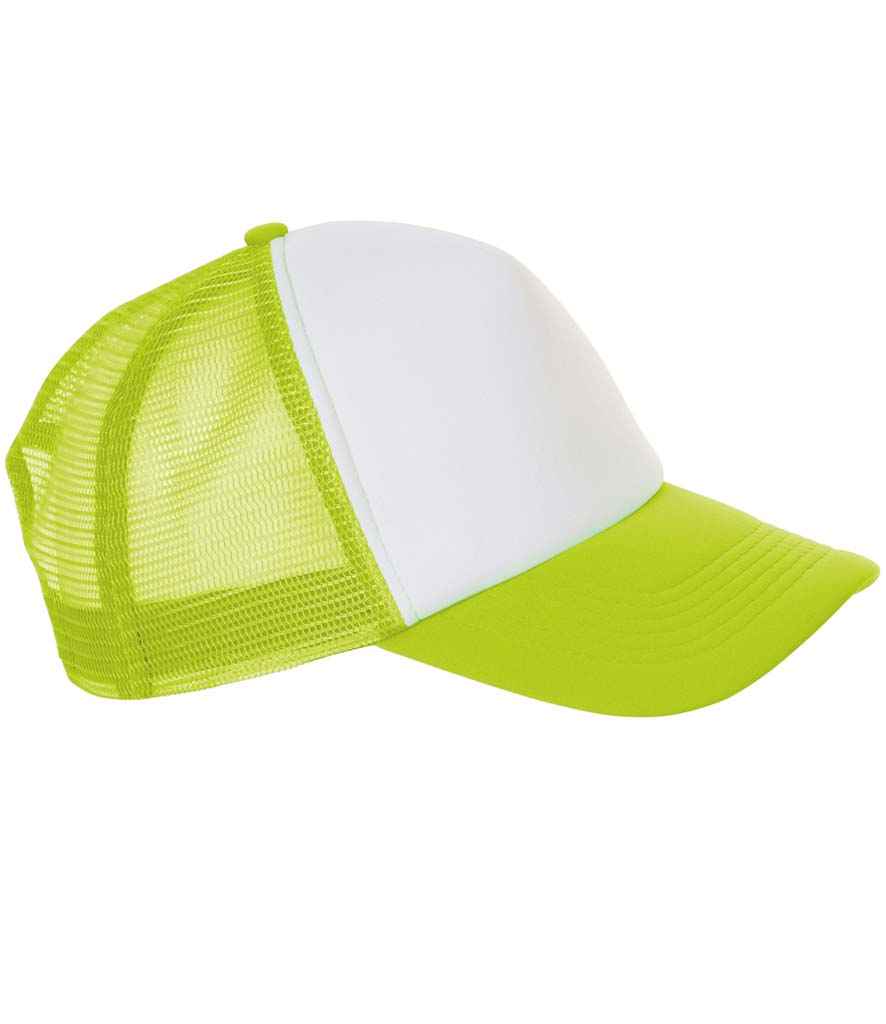 SOL'S Bubble Contrast Cap in ONE White Neon Green by SOL'S — Custom branded clothing by Print Press, featuring premium embroidery produced in our specialist print lab in the UK.