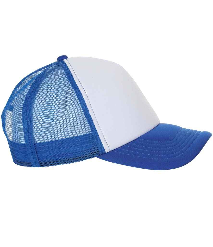 SOL'S Bubble Contrast Cap in ONE White Royal Blue by SOL'S — Custom branded clothing by Print Press, featuring premium embroidery produced in our specialist print lab in the UK.