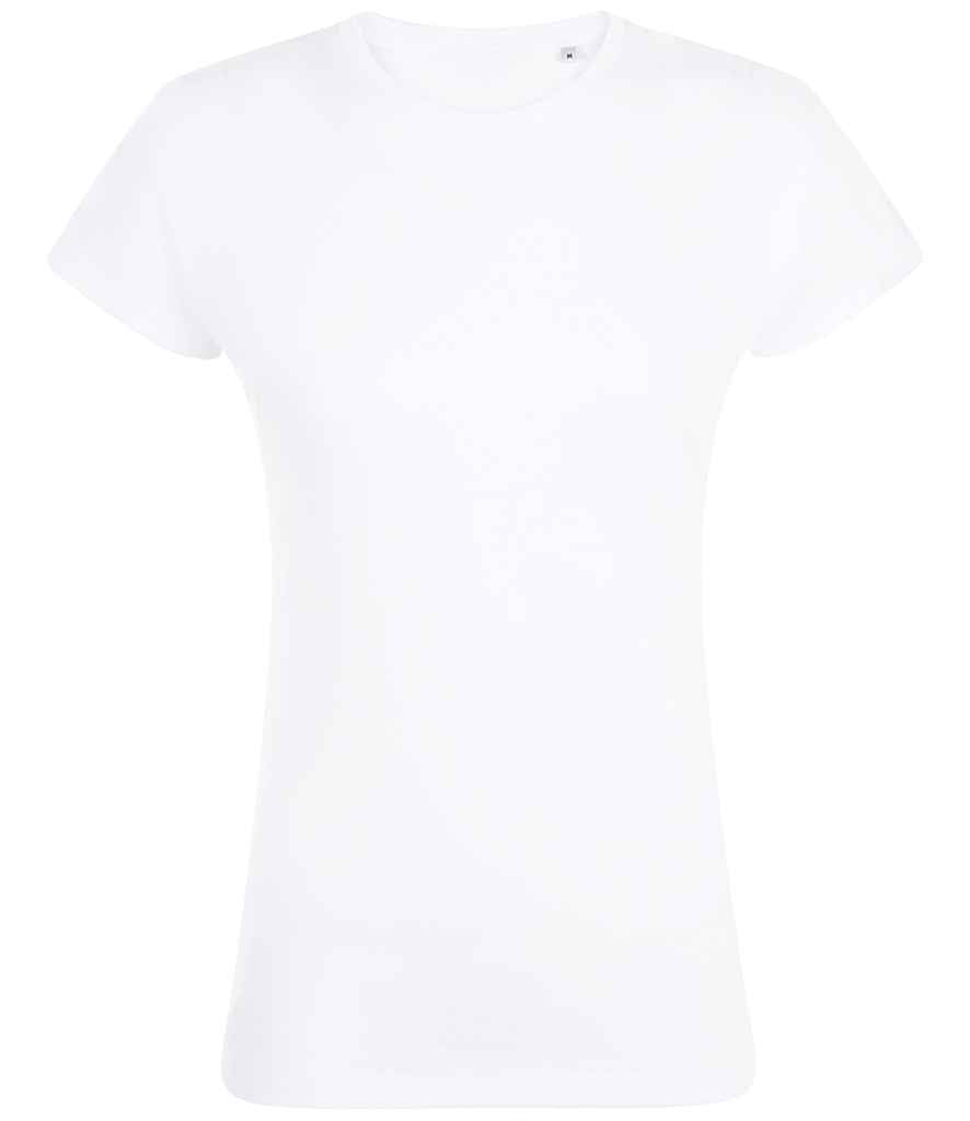 SOL'S Ladies Magma Sublimation T-Shirt in White by SOL'S — Custom branded clothing by Print Press, featuring premium embroidery produced in our specialist print lab in the UK.