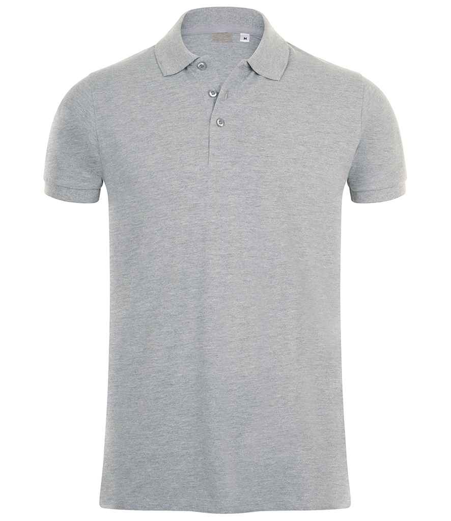 SOL'S Phoenix Piqué Polo Shirt in Grey Marl by SOL'S — Custom branded clothing by Print Press, featuring premium embroidery produced in our specialist print lab in the UK.