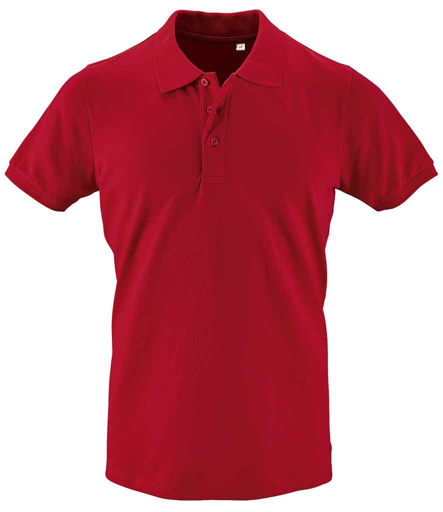SOL'S Phoenix Piqué Polo Shirt in Red by SOL'S — Custom branded clothing by Print Press, featuring premium embroidery produced in our specialist print lab in the UK.