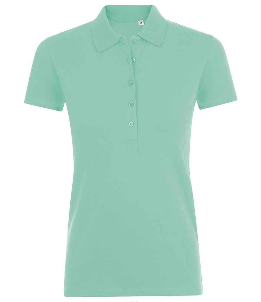 SOL'S Ladies Phoenix Piqué Polo Shirt in Mint by SOL'S — Custom branded clothing by Print Press, featuring premium embroidery produced in our specialist print lab in the UK.