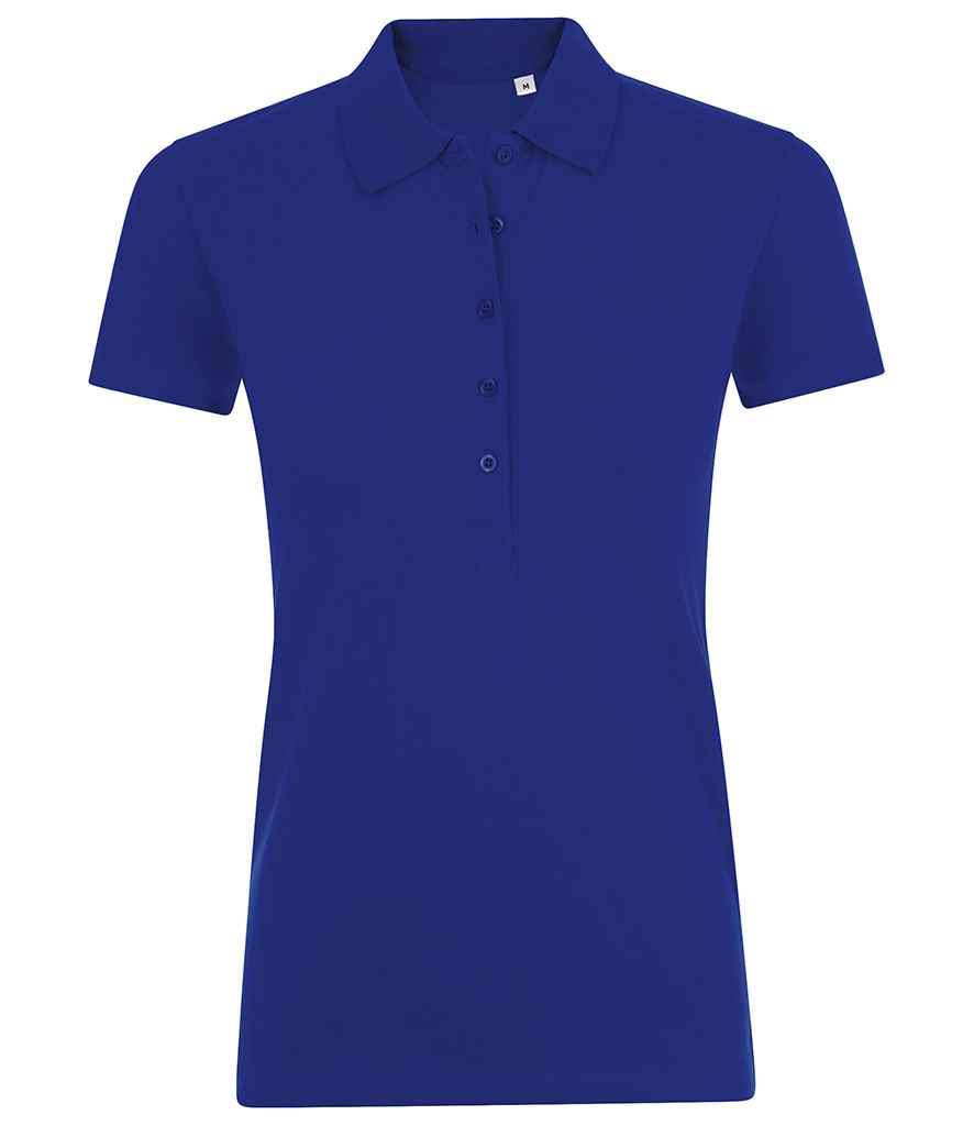 SOL'S Ladies Phoenix Piqué Polo Shirt in Ultramarine by SOL'S — Custom branded clothing by Print Press, featuring premium embroidery produced in our specialist print lab in the UK.