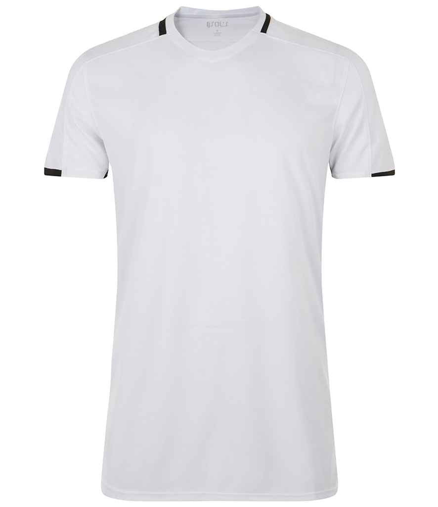 SOL'S Classico Contrast T-Shirt in White Black by SOL'S — Custom branded clothing by Print Press, featuring premium embroidery produced in our specialist print lab in the UK.