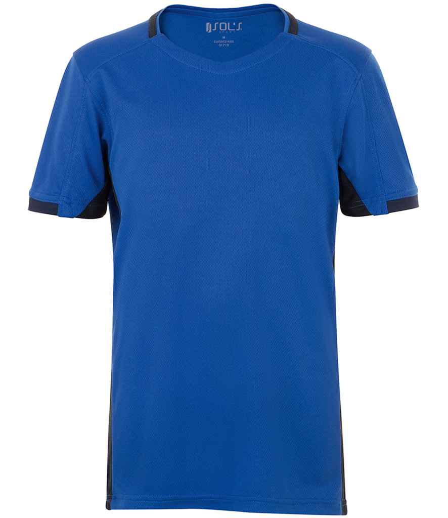 SOL'S Kids Classico Contrast T-Shirt in Royal Blue French Navy by SOL'S — Custom branded clothing by Print Press, featuring premium embroidery produced in our specialist print lab in the UK.