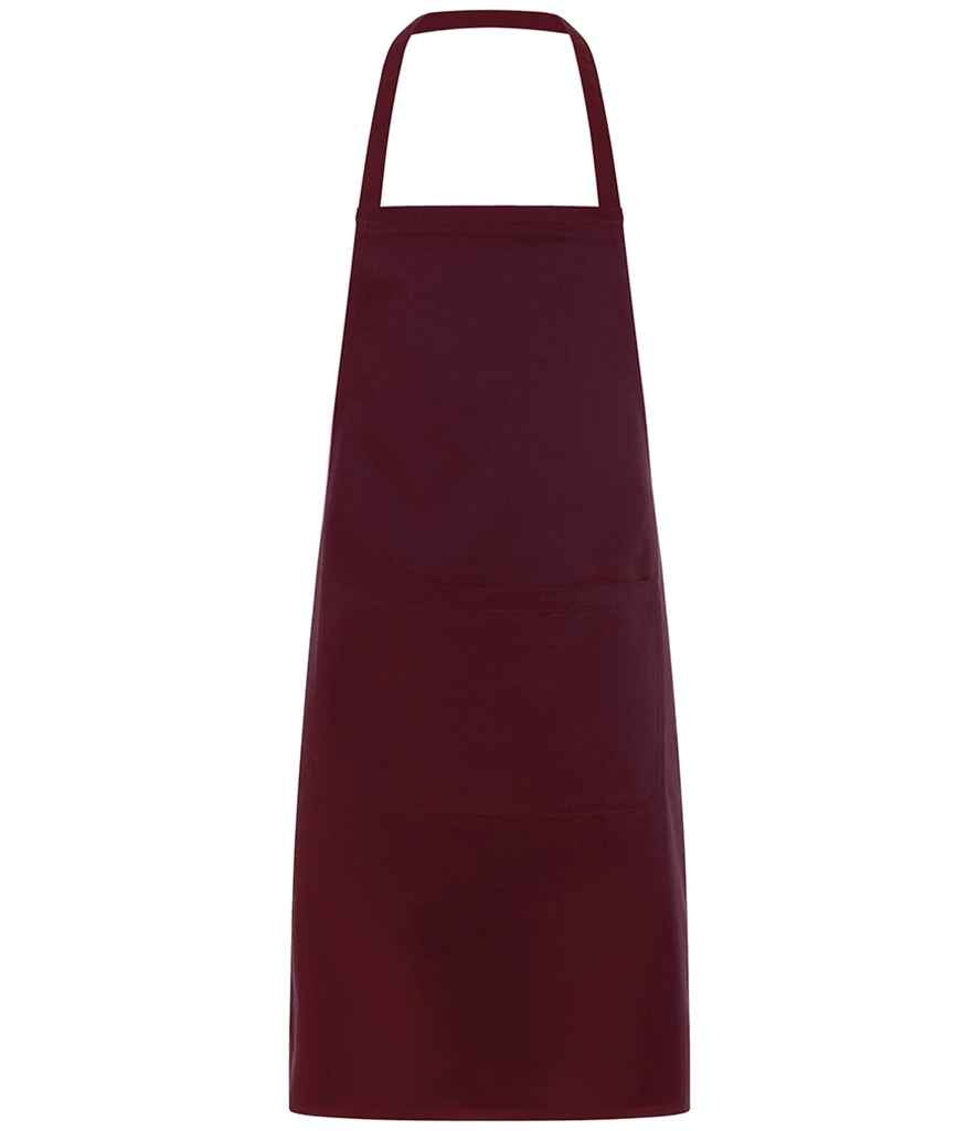 SOL'S Gramercy Bib Apron in ONE Burgundy by SOL'S — Custom branded clothing by Print Press, featuring premium embroidery produced in our specialist print lab in the UK.