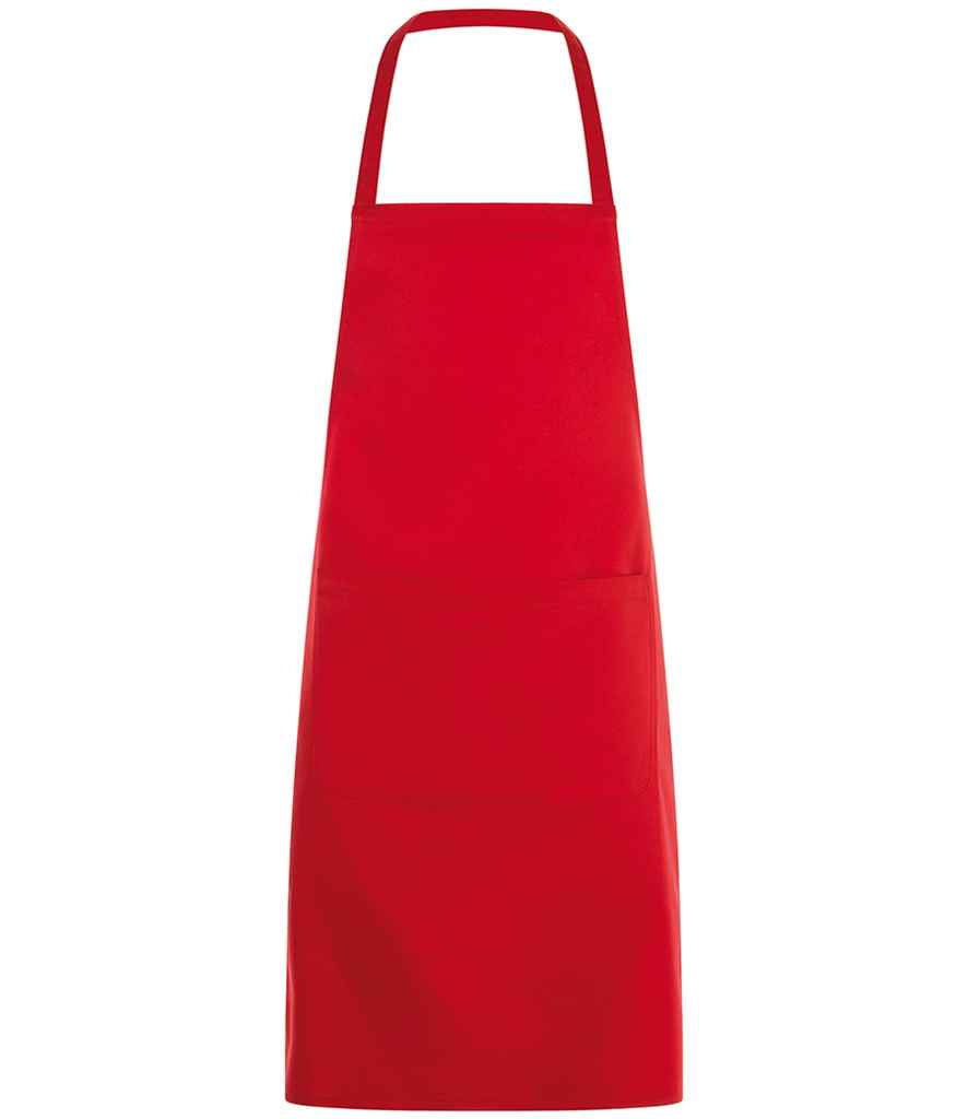 SOL'S Gramercy Bib Apron in ONE Red by SOL'S — Custom branded clothing by Print Press, featuring premium embroidery produced in our specialist print lab in the UK.