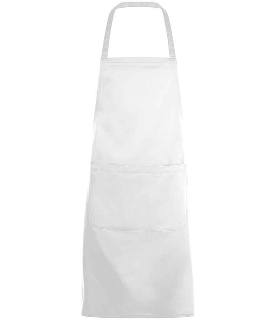SOL'S Gramercy Bib Apron in ONE White by SOL'S — Custom branded clothing by Print Press, featuring premium embroidery produced in our specialist print lab in the UK.