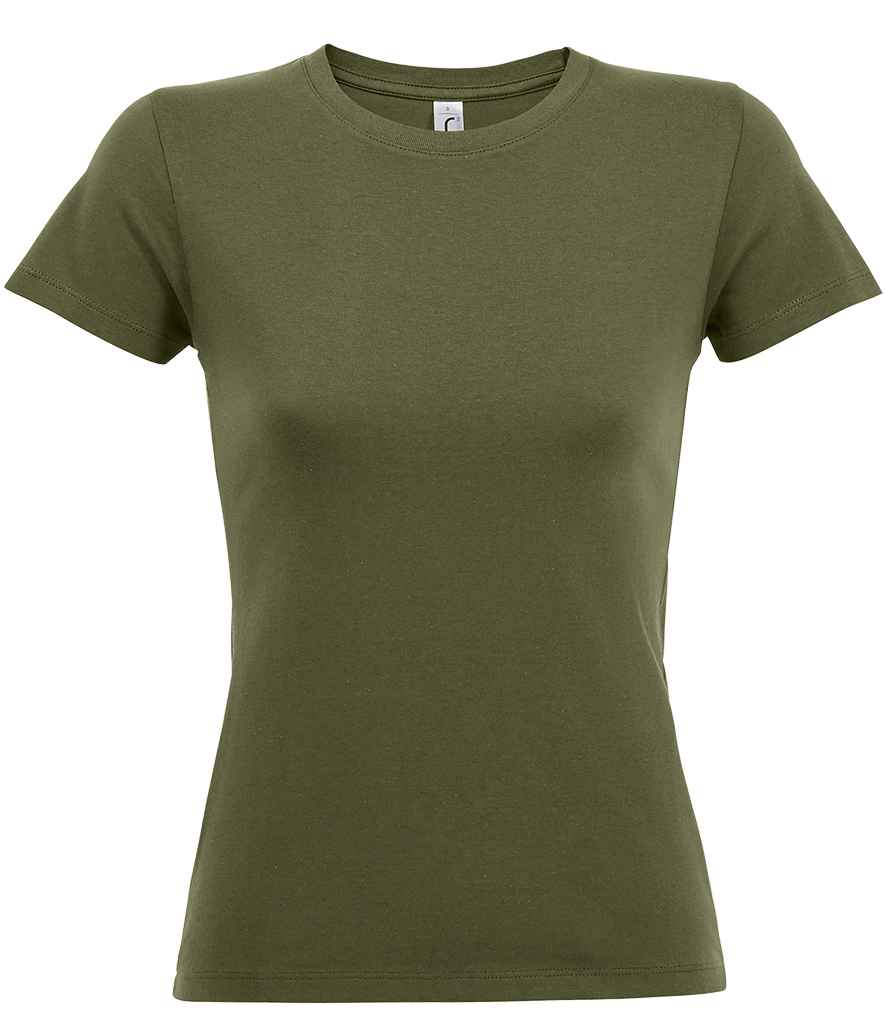 SOL'S Ladies Regent T-Shirt in Army by SOL'S — Custom branded clothing by Print Press, featuring premium embroidery produced in our specialist print lab in the UK.