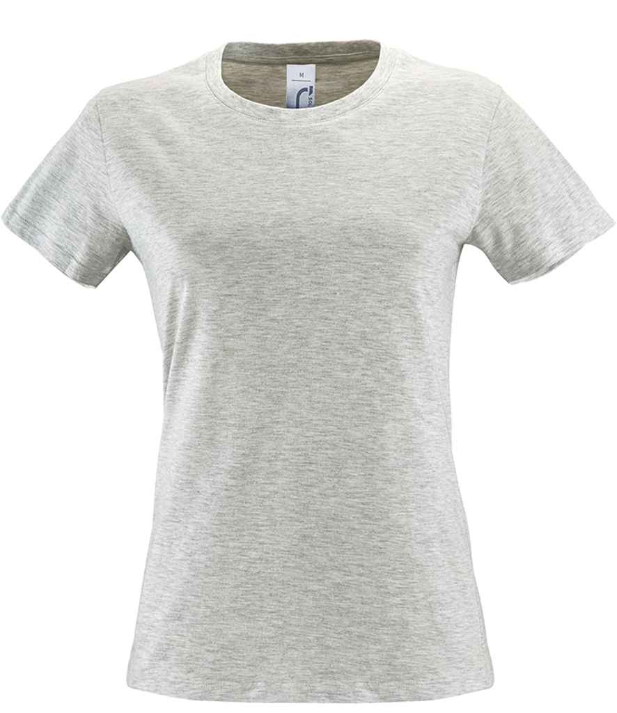 SOL'S Ladies Regent T-Shirt in Ash by SOL'S — Custom branded clothing by Print Press, featuring premium embroidery produced in our specialist print lab in the UK.