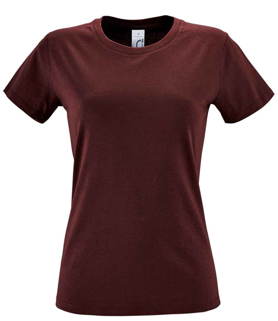 SOL'S Ladies Regent T-Shirt in Burgundy by SOL'S — Custom branded clothing by Print Press, featuring premium embroidery produced in our specialist print lab in the UK.