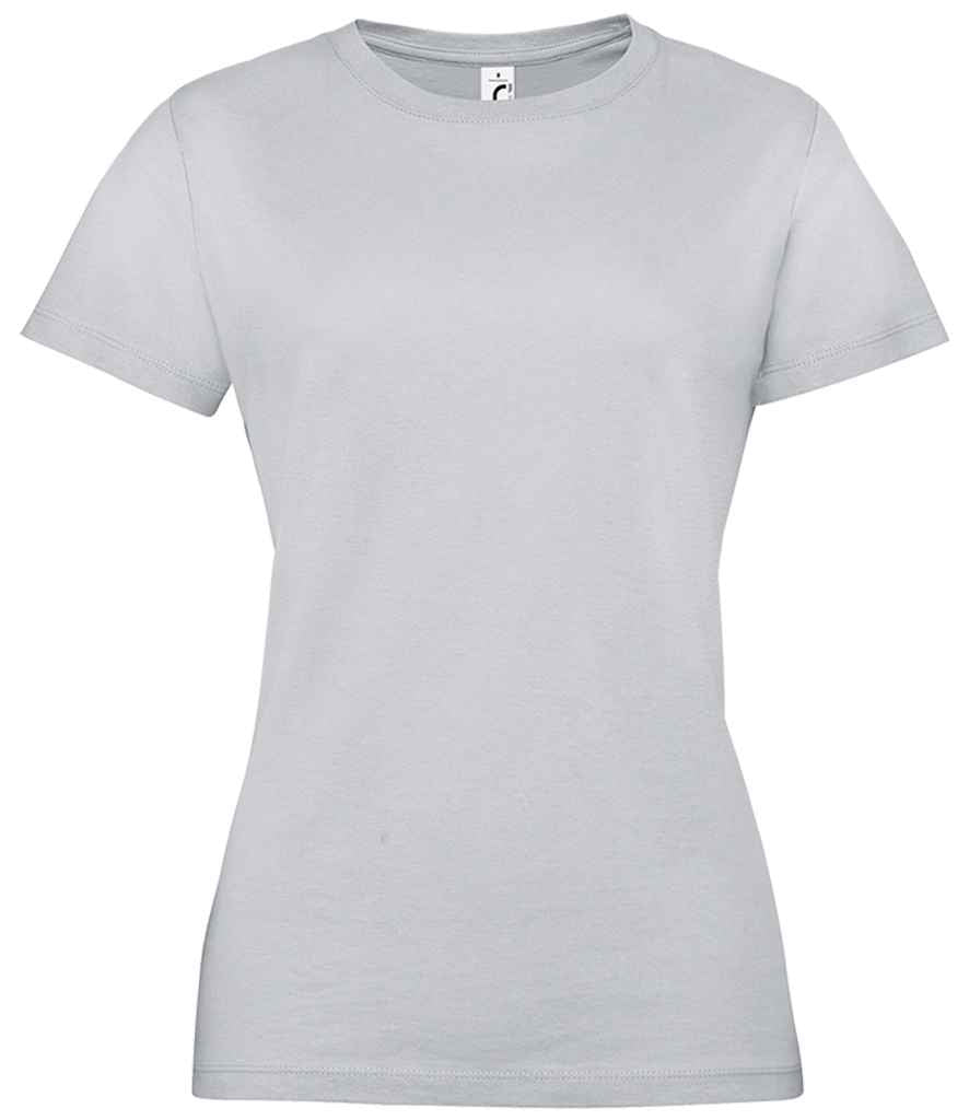 SOL'S Ladies Regent T-Shirt in Pure Grey by SOL'S — Custom branded clothing by Print Press, featuring premium embroidery produced in our specialist print lab in the UK.