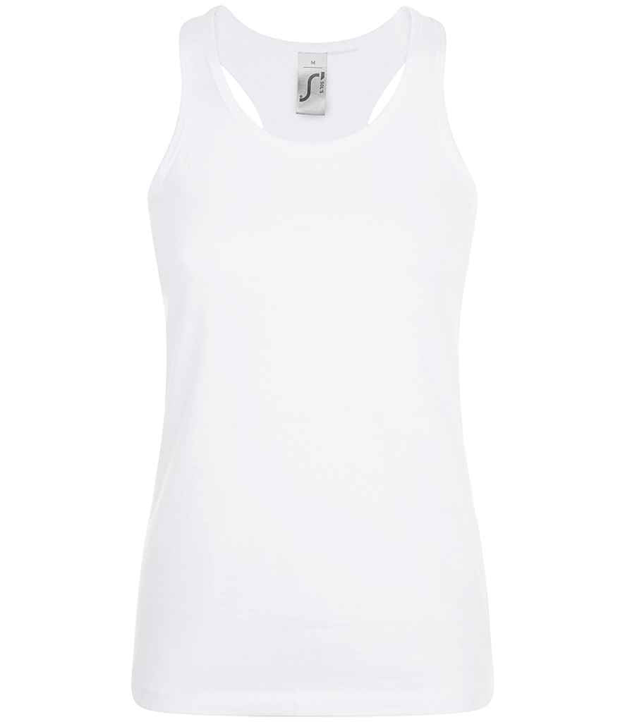 SOL'S Ladies Justin Vest in White by SOL'S — Custom branded clothing by Print Press, featuring premium embroidery produced in our specialist print lab in the UK.