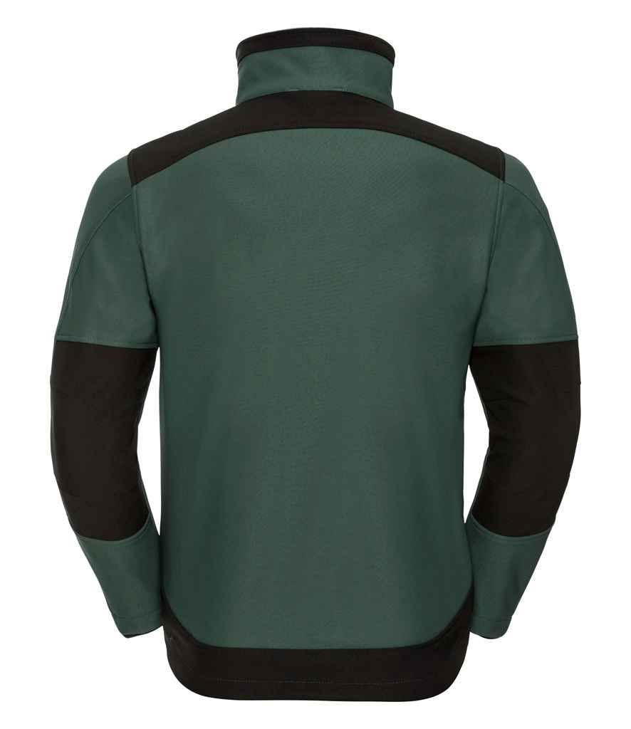 Russell Soft Shell Workwear Jacket in by Russell — Custom branded clothing by Print Press, featuring premium embroidery produced in our specialist print lab in the UK.