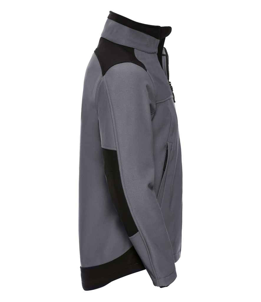 Russell Soft Shell Workwear Jacket in by Russell — Custom branded clothing by Print Press, featuring premium embroidery produced in our specialist print lab in the UK.