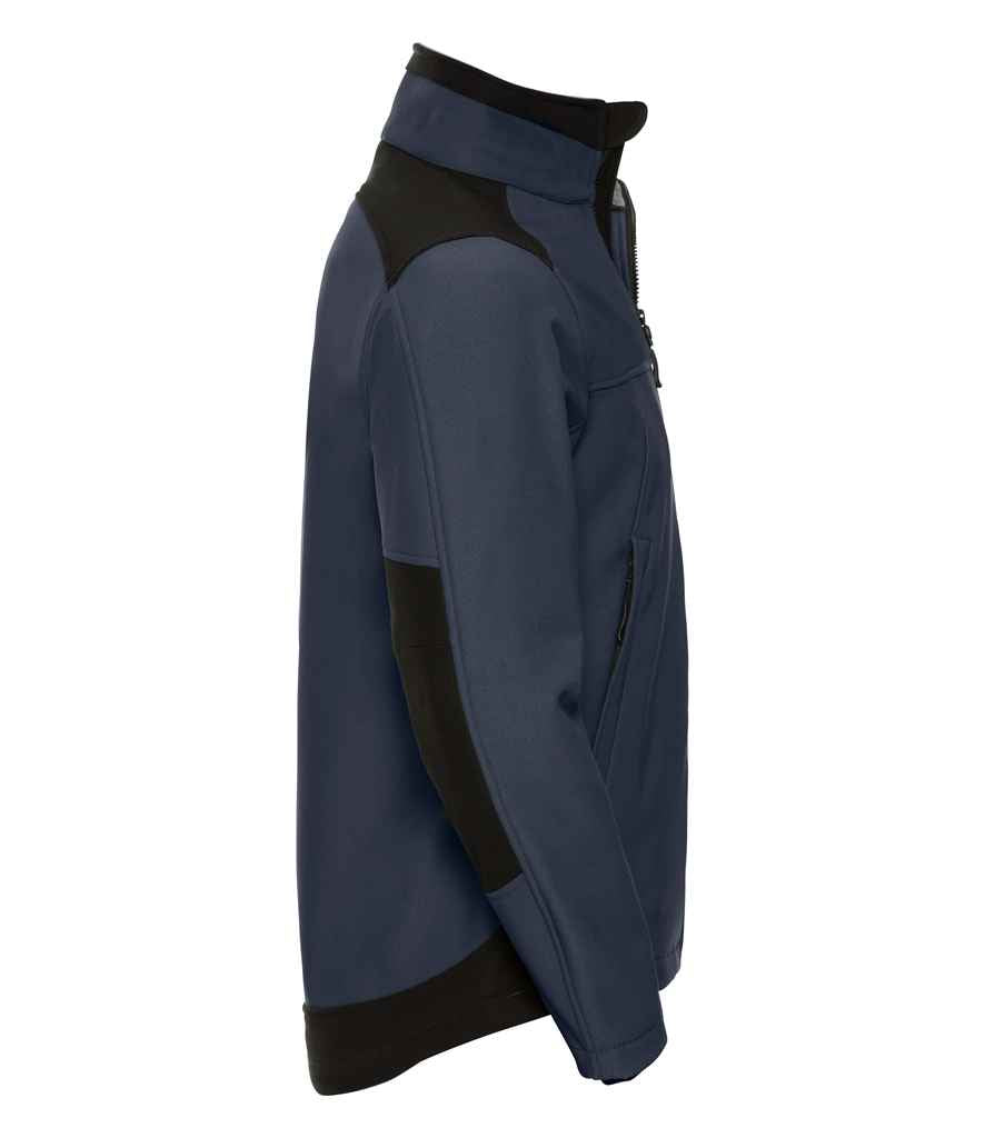 Russell Soft Shell Workwear Jacket in by Russell — Custom branded clothing by Print Press, featuring premium embroidery produced in our specialist print lab in the UK.