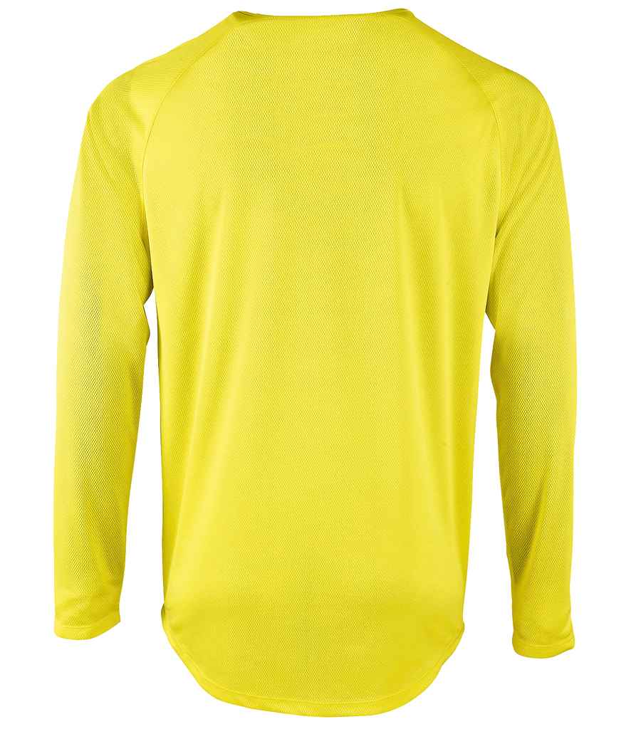 SOL'S Sporty Long Sleeve Performance T-Shirt in by SOL'S — Custom branded clothing by Print Press, featuring premium embroidery produced in our specialist print lab in the UK.