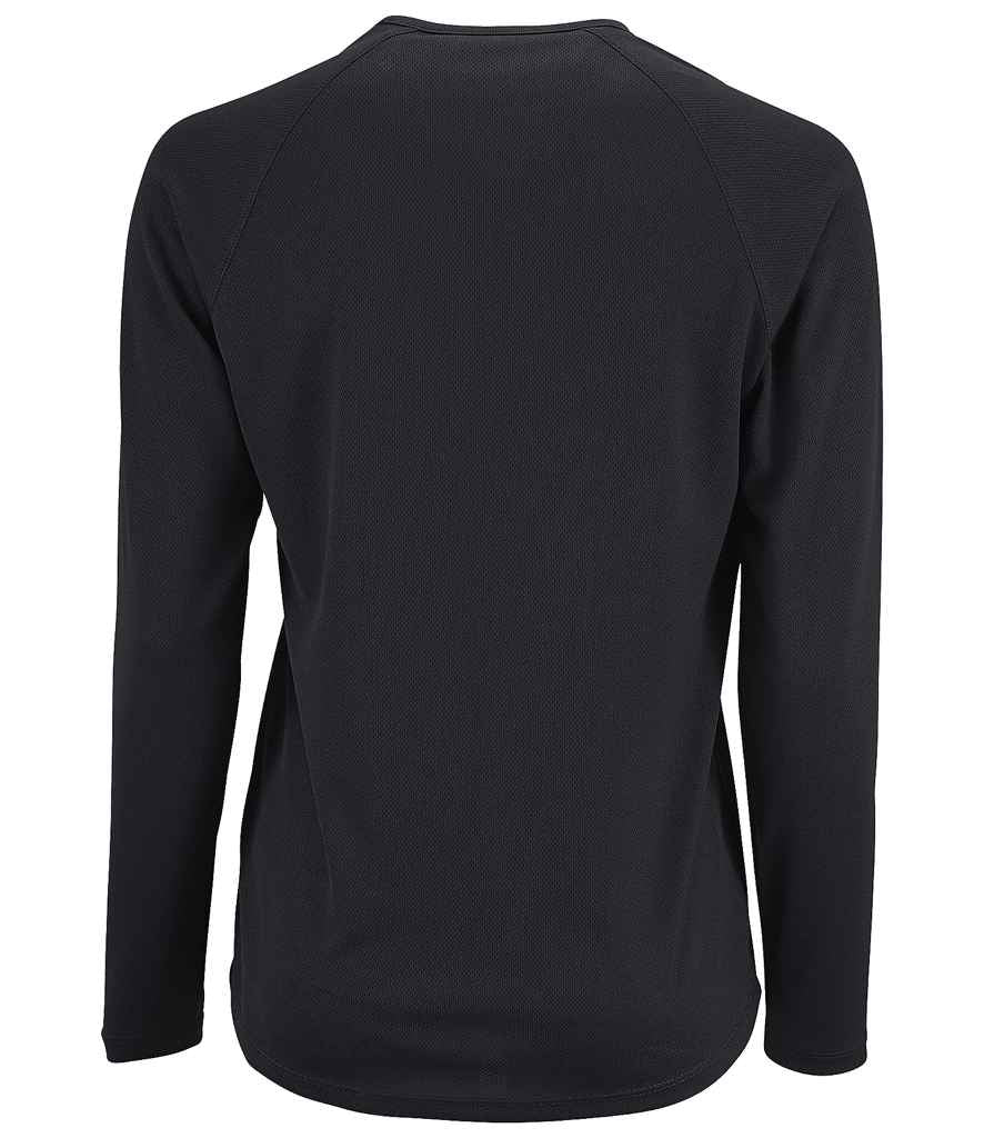 SOL'S Ladies Sporty Long Sleeve Performance T-Shirt in by SOL'S — Custom branded clothing by Print Press, featuring premium embroidery produced in our specialist print lab in the UK.