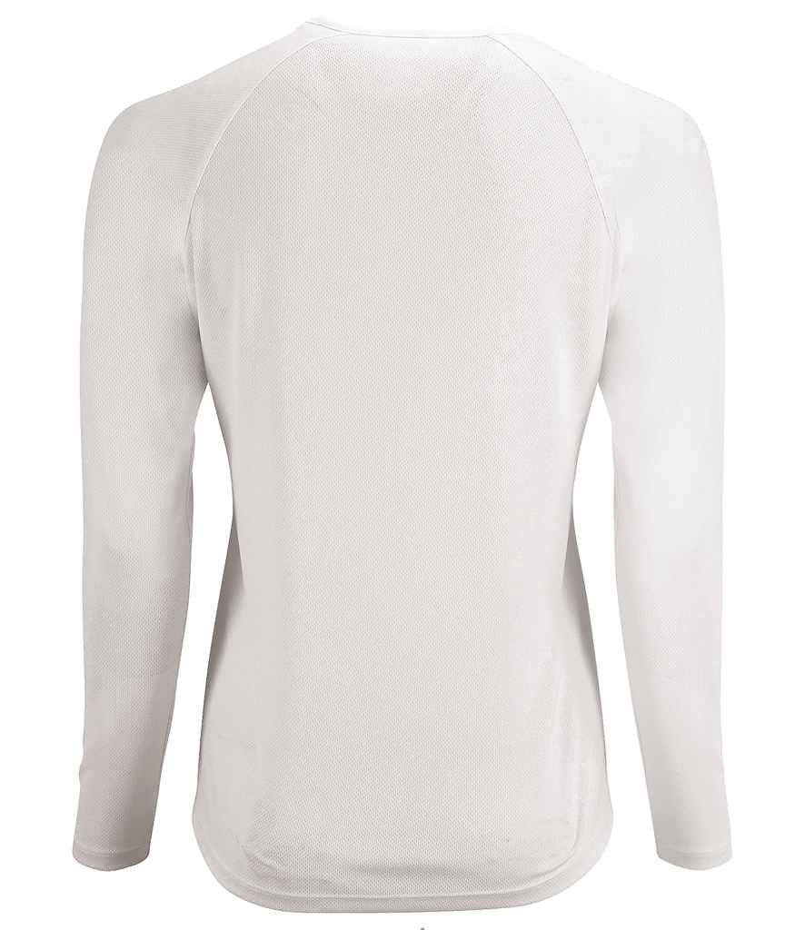 SOL'S Ladies Sporty Long Sleeve Performance T-Shirt in by SOL'S — Custom branded clothing by Print Press, featuring premium embroidery produced in our specialist print lab in the UK.