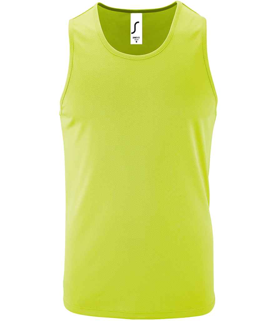 SOL'S Sporty Performance Tank Top in by SOL'S — Custom branded clothing by Print Press, featuring premium embroidery produced in our specialist print lab in the UK.