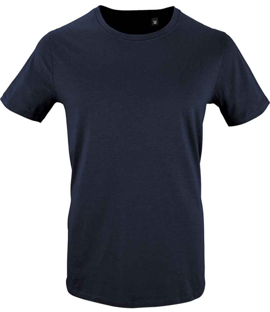 SOL'S Milo Organic T-Shirt in French Navy by SOL'S — Custom branded clothing by Print Press, featuring premium embroidery produced in our specialist print lab in the UK.