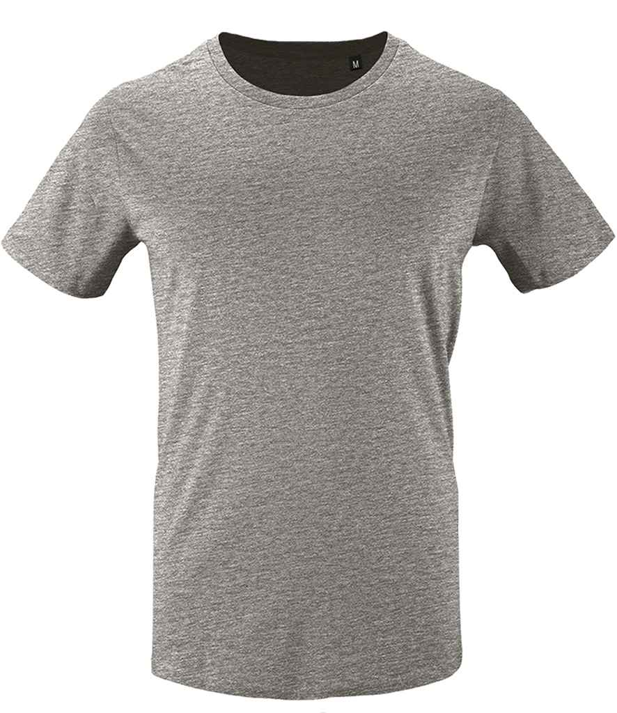 SOL'S Milo Organic T-Shirt in Grey Marl by SOL'S — Custom branded clothing by Print Press, featuring premium embroidery produced in our specialist print lab in the UK.