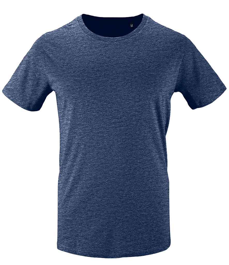 SOL'S Milo Organic T-Shirt in Heather Denim by SOL'S — Custom branded clothing by Print Press, featuring premium embroidery produced in our specialist print lab in the UK.