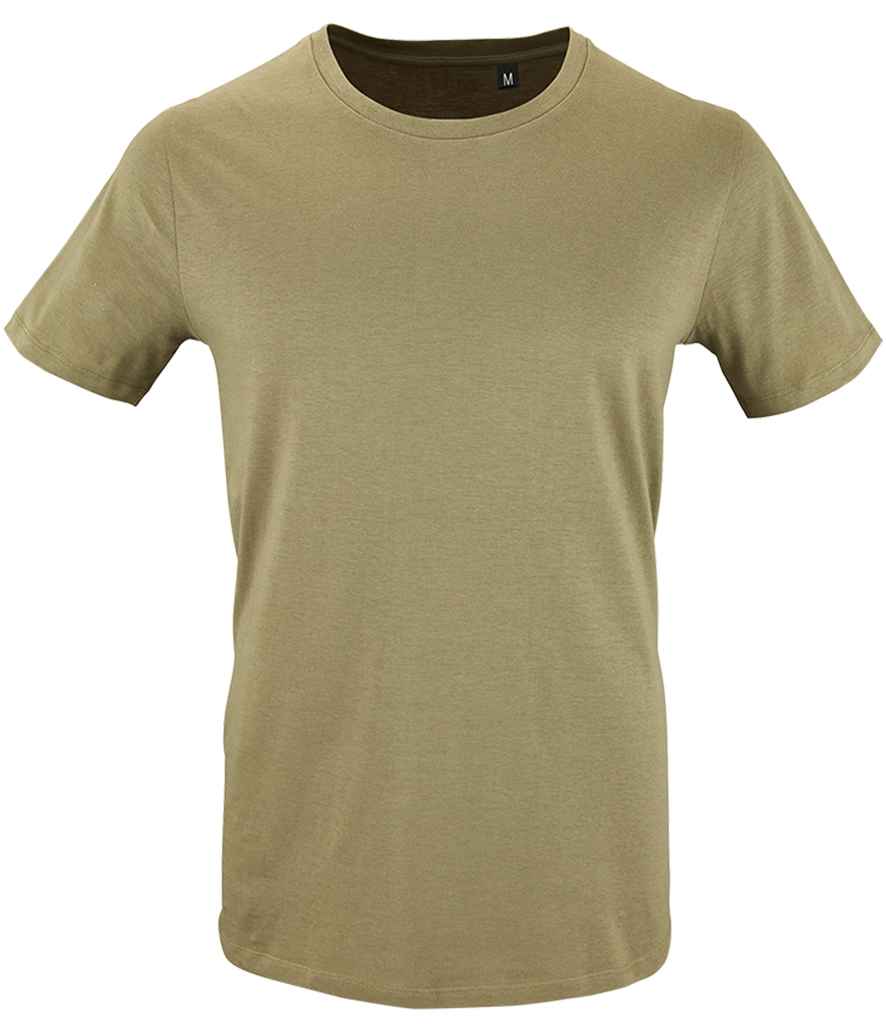 SOL'S Milo Organic T-Shirt in Khaki by SOL'S — Custom branded clothing by Print Press, featuring premium embroidery produced in our specialist print lab in the UK.