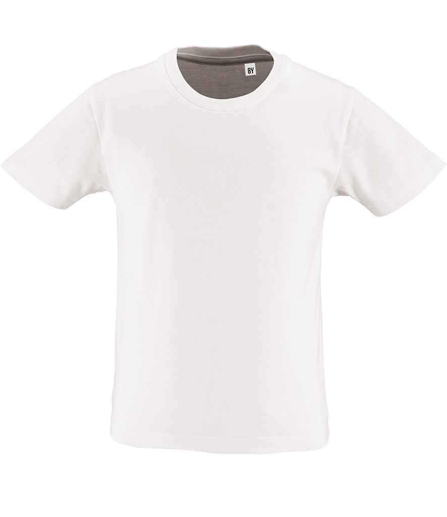 SOL'S Kids Milo Organic T-Shirt in White by SOL'S — Custom branded clothing by Print Press, featuring premium embroidery produced in our specialist print lab in the UK.