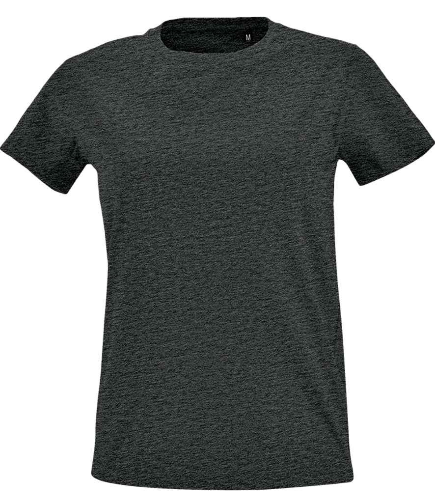 SOL'S Ladies Imperial Fit T-Shirt in Charcoal Marl by SOL'S — Custom branded clothing by Print Press, featuring premium embroidery produced in our specialist print lab in the UK.