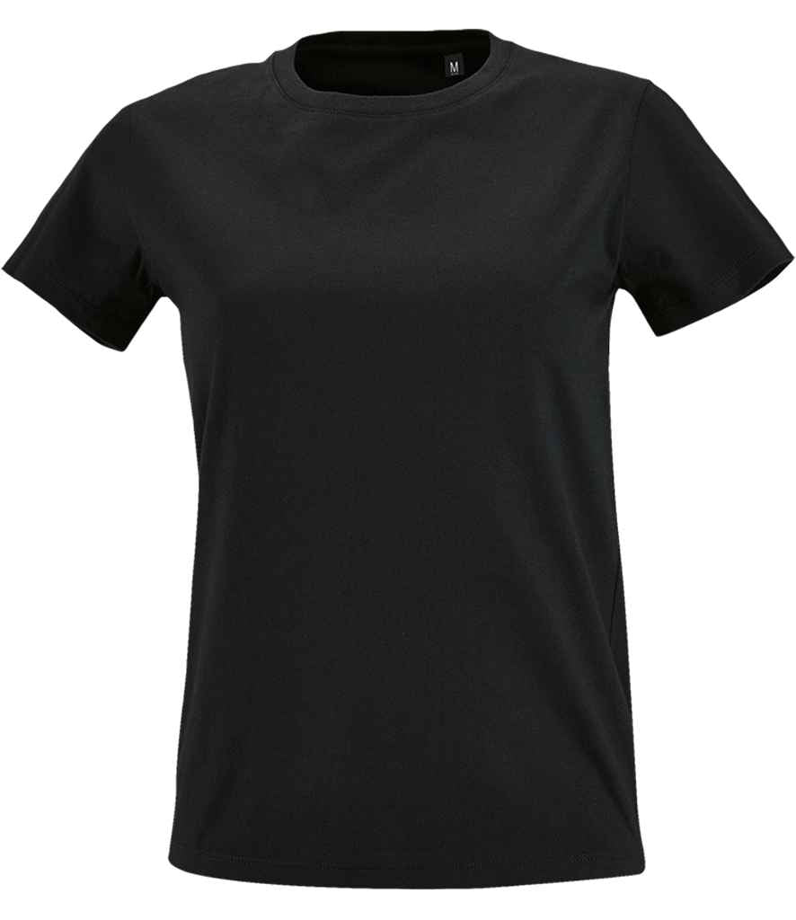 SOL'S Ladies Imperial Fit T-Shirt in Deep Black by SOL'S — Custom branded clothing by Print Press, featuring premium embroidery produced in our specialist print lab in the UK.