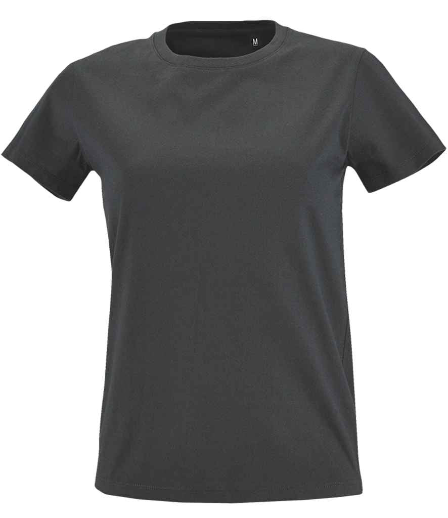 SOL'S Ladies Imperial Fit T-Shirt in Dark Grey by SOL'S — Custom branded clothing by Print Press, featuring premium embroidery produced in our specialist print lab in the UK.