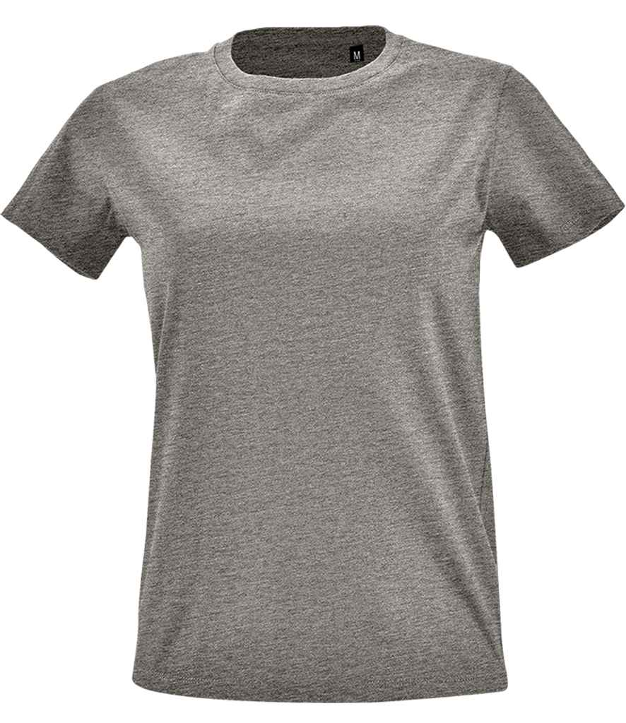 SOL'S Ladies Imperial Fit T-Shirt in Grey Marl by SOL'S — Custom branded clothing by Print Press, featuring premium embroidery produced in our specialist print lab in the UK.