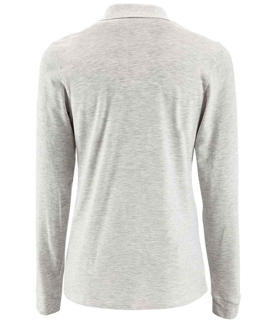 SOL'S Ladies Perfect Long Sleeve Piqué Polo Shirt in by SOL'S — Custom branded clothing by Print Press, featuring premium embroidery produced in our specialist print lab in the UK.